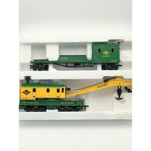 Bachmann HO Scale Reading Lines Crane Car & Boom Tender RDG 9107 Train Set